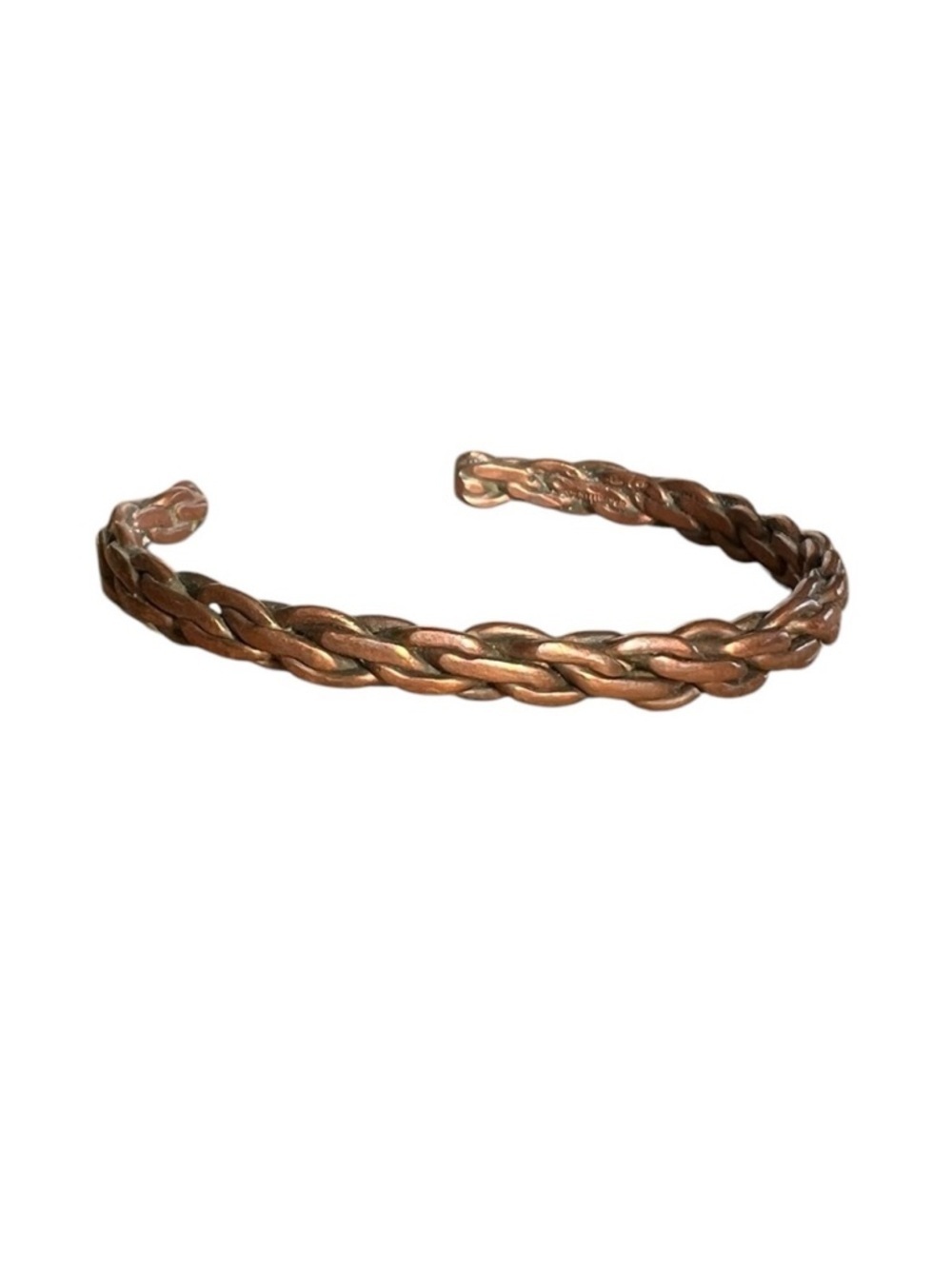 Vintage Sergio Lub Copper Magnetic Twisted Bracelet Signed